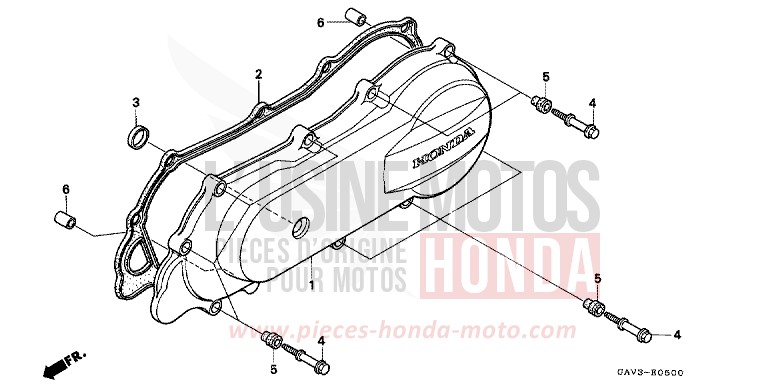 KURBELGEHAEUSEDECKEL, L. von CB1300 Super Bold'or ABS PROCYON RED METALLIC (R203) von 1995